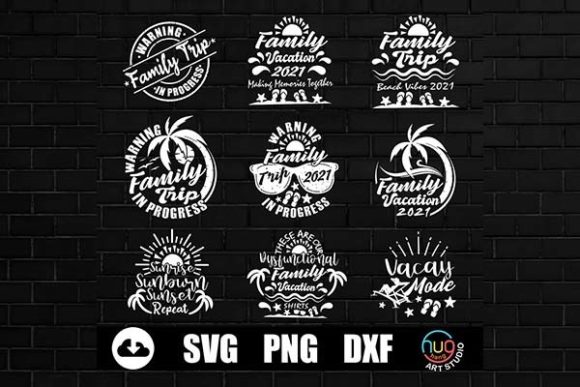 Family Trip, Summer Vacation Graphics