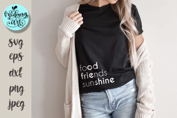 Food Friends Sunshine Svg, Summer Svg Graphics
