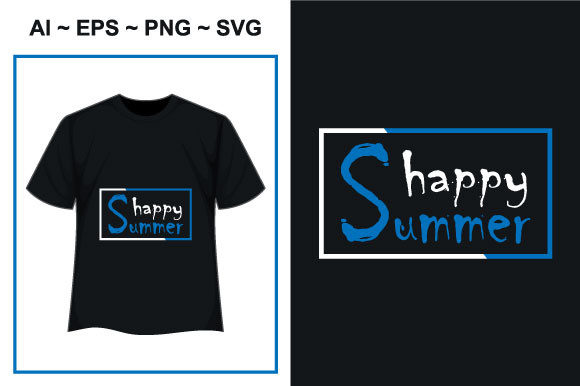 Happy Summer Typography Vector T-shirt Graphics