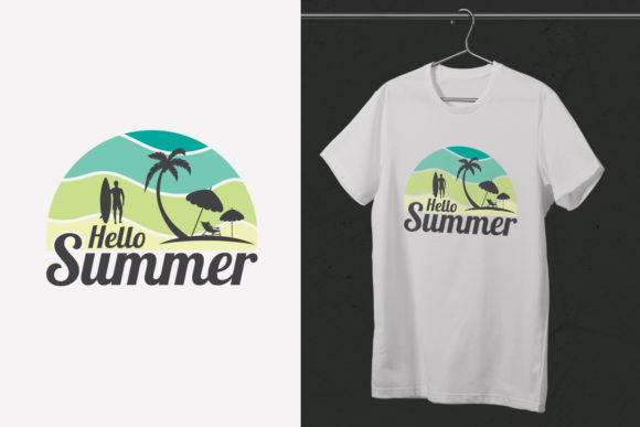 Hello Summer T-shirt Design Template