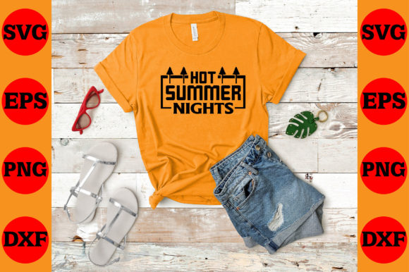Hot Summer Nights Graphics for T-Shirt Designs