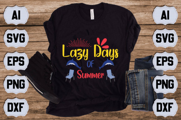 Lazy Days of Summer Graphics for T-Shirt Designs