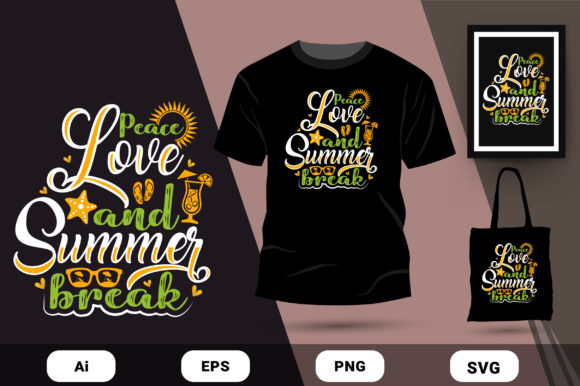 Love and Summer T-shirt Design Graphic