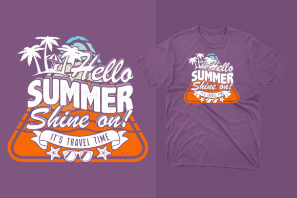 Summer Day Vintage T Shirt Graphics and Print Templates