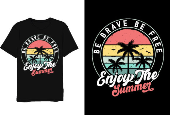 Summer Retro Vintage T-shirt Template