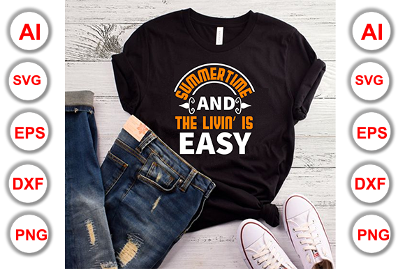 Summer Vacation and the Living is Easy T-Shirt Design