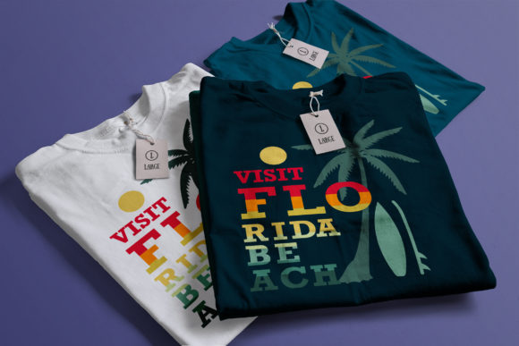 Summer Vacation Tshirt Mockupfile Design: Graphics and Crafts