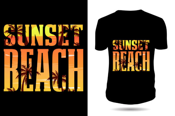 Sunset Beach Summer Tshirt Graphics