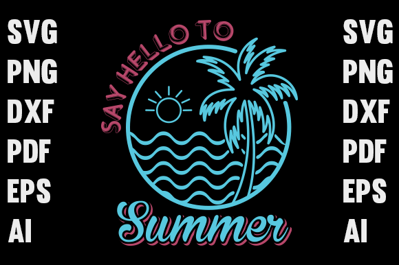 T-shirt Design: Say Hello to Summer Graphics
