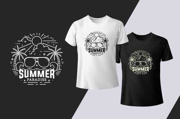 T-Shirt Design - Summer Paradise