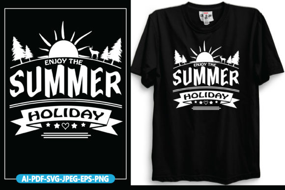 Winter Summer Holiday T-shirt Graphics and Print Templates